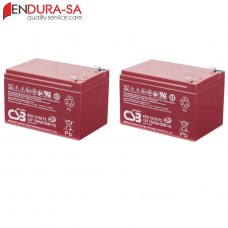 Endura 15Amp/h - 12V Wheelchair Battery Set (Lead Acid)